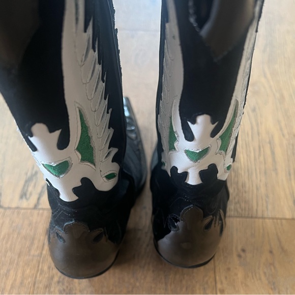 Suede and Patent cowboy boots - Picture 10 of 11